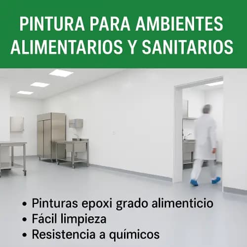Pintura epoxi grado alimenticio para cocinas y laboratorios
